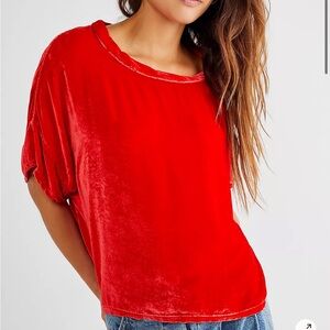Free People x CP Shores Velvet Boxy Tee